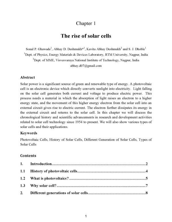 Recent Advances in Photovoltaics - Image 2