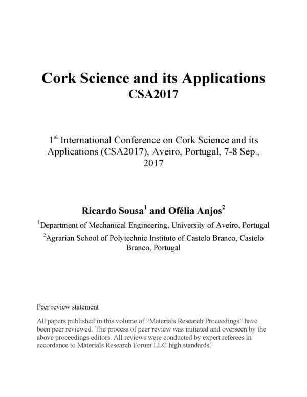 Cork Science and its Applications, color print, paperback - Image 2