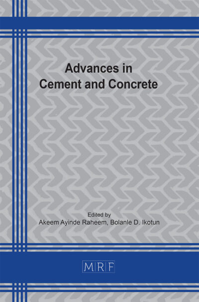 Advances in Cement and Concrete